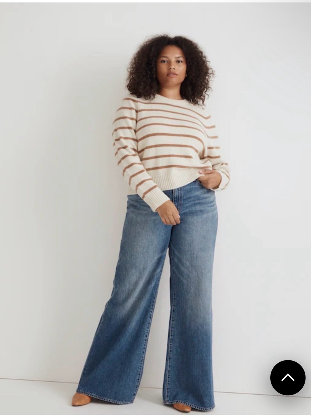 Madewell (Re)sourced Cashmere Crewneck Sweater in Stripe XS